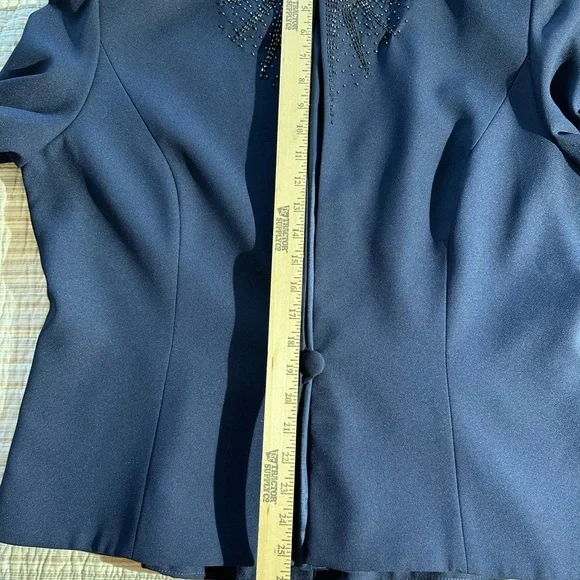 Karen Miller New York Navy Dress With Matching Jacket, Size 18 - Picture 14 of 16